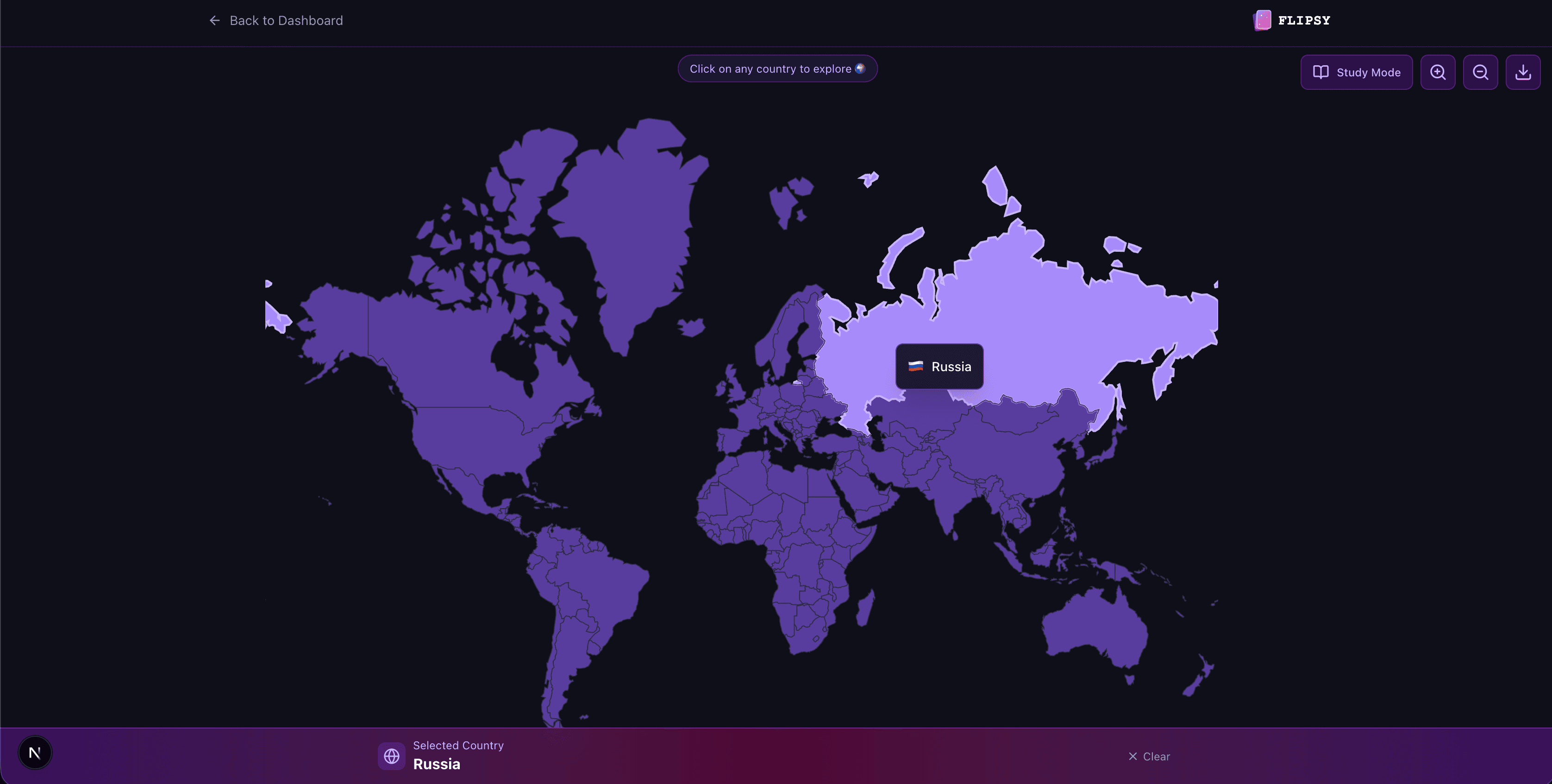 Interactive world map